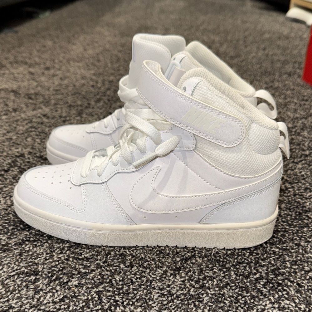 Nike All-White High-Top Sneakers